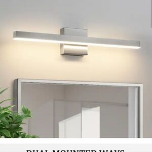 KAISITE 24 in. Brushed Nickel LED Vanity Light Bar Bathroom Fixture Dimmable